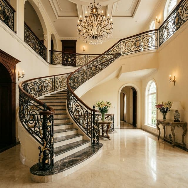 Cầu Thang Sắt Mỹ Thuật Cổ Điển