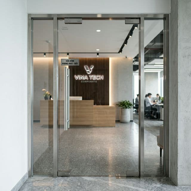 Cửa Kính Khung Inox 304