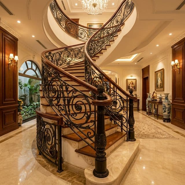 Lan Can Cầu Thang Sắt Nghệ Thuật